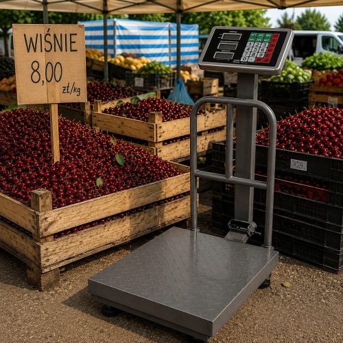 Ipari raktári mérleg 300 kg korláttal, Digitális LCD platformmérleg