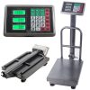 Elektronikus raktár mérleg 100 kg-ig, lcd kijelzővel, védő támlával