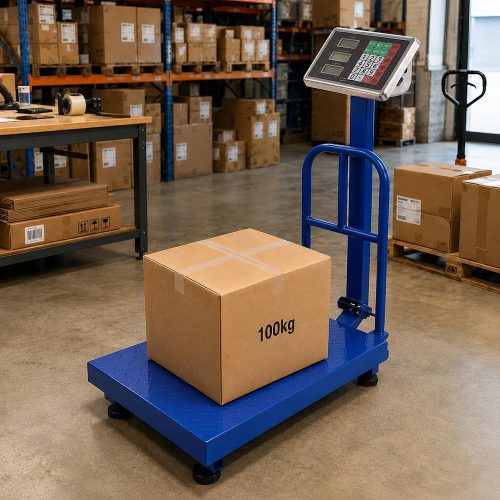 Akkumulátoros digitális raktári mérleg 100kg / 20g – Összecsukható ipari mérleg