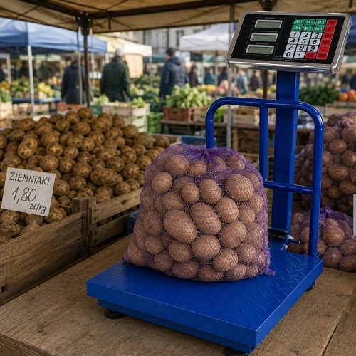 Akkumulátoros digitális raktári mérleg 300kg, Összecsukható ipari mérleg korláttal