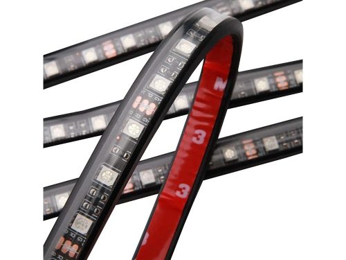 Vezeték nélküli autós hangulatvilágítás – 4 db-os RGB LED szalag szett