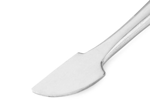 Kétvégű acél körömágybőr-feltoló és kaparó, 13 cm, tokban
