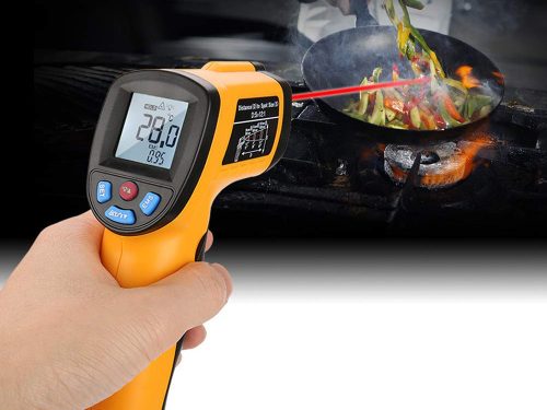 Érintésmentes lézeres pirométer hőmérő -50 és +550 °C, narancssárga