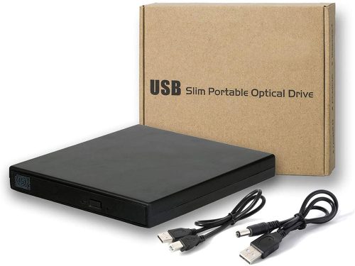 Hordozható külső DVD író és CD olvasó – Univerzális USB csatlakozóval