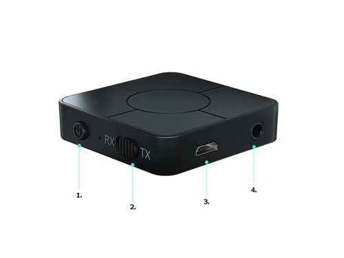 KN319 2 az 1 ben Bluetooth Audio Adapter – Jack Csatlakozós Adó és Vevő
