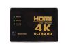 HDMI Elosztó és Kapcsoló 3x1, 4K Ultra HD Switch Távirányítóval TV-hez, Konzolhoz