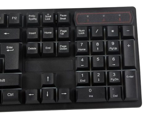 KR-6300 típusú gamer billentyűzet, RGB LED háttérvilágítással