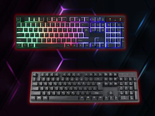 KR-6300 típusú gamer billentyűzet, RGB LED háttérvilágítással