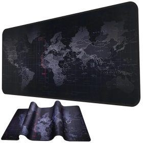   Rugalmas XXL Gamer Egérpad és Asztali Alátét – Világtérkép Mintás, Vízálló, 80x30 cm