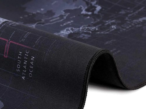 Rugalmas XXL Gamer Egérpad és Asztali Alátét – Világtérkép Mintás, Vízálló, 80x30 cm