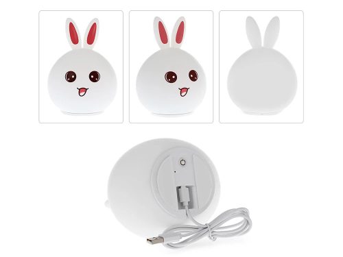 Gyermek led éjszakai fény nyúl rgb érintő lámpa USB