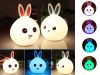 Gyermek led éjszakai fény nyúl rgb érintő lámpa USB