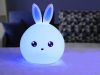 Gyermek led éjszakai fény nyúl rgb érintő lámpa USB