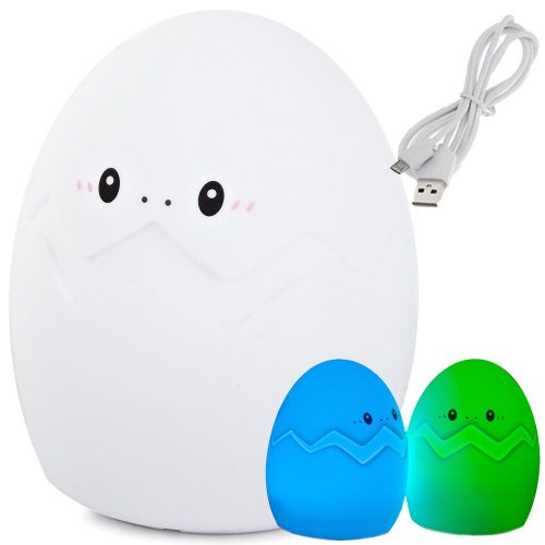 Gyermek éjszakai fény led tojás rgb érintő lámpa usb