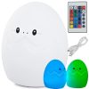 Gyermek éjszakai fény led tojás rgb távirányító usb