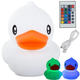 Kacsa szilikon éjszakai fény rgb USB távirányítóval