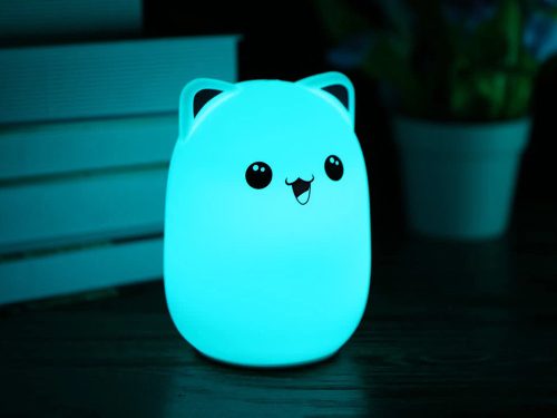 Led macska éjszakai fény rgb távirányító
