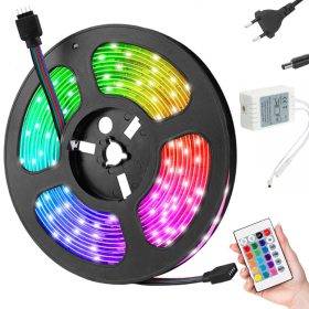   Vágható öntapadó Led szalag 5050 rgb 4.5m, vízálló, távirányítóval