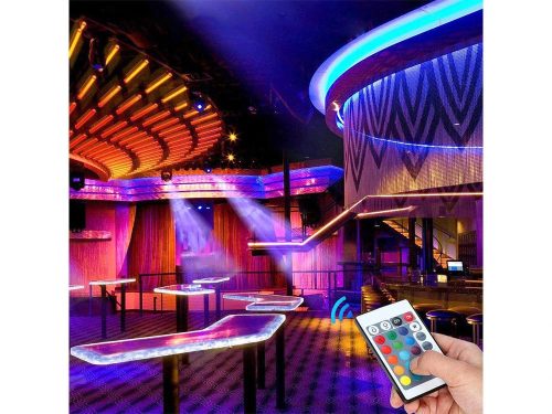 Vágható öntapadó Led szalag 5050 rgb 4.5m, vízálló, távirányítóval