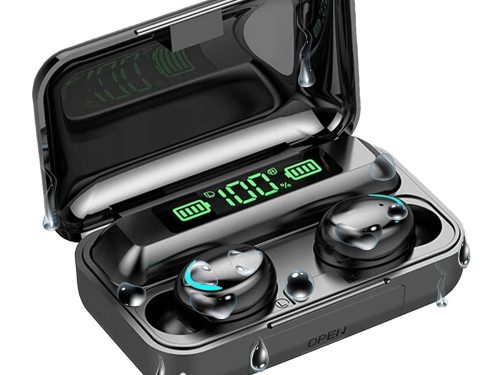 F9 Bluetooth vezeték nélküli fülhallgató tws töltőtokkal, fekete