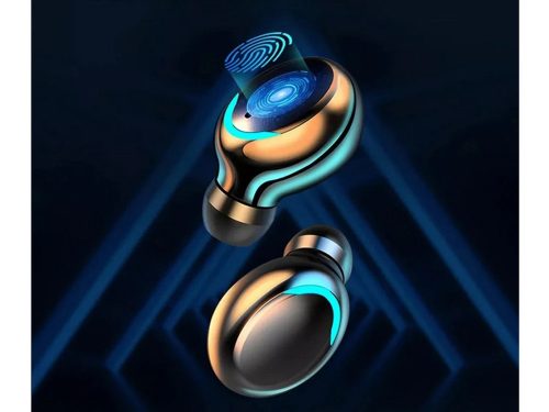 F9 Bluetooth vezeték nélküli fülhallgató tws töltőtokkal, fekete