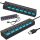 Kapcsolható USB Elosztó LED fénnyel, 7 portos, usb 2.0