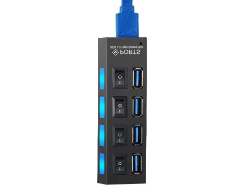 USB 3.0 Hub 4 Portos Laptop USB Elosztó kapcsolókkal