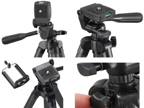 Univerzális telefon állvány Bluetooth távirányítóval és hordtáskával