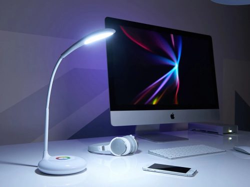 LED Asztali Lámpa RGB Talppal - Állítható Fényerővel 256 színkerék