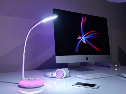 LED Asztali Lámpa RGB Talppal - Állítható Fényerővel 256 színkerék