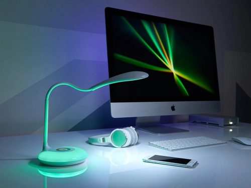LED Asztali Lámpa RGB Talppal - Állítható Fényerővel 256 színkerék