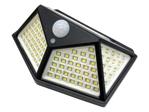 Napelemes lámpa 100 led szürkületi és mozgásérzékelővel