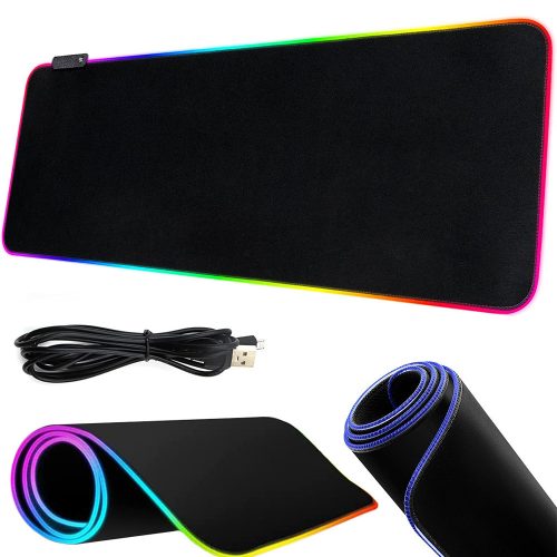 Gamer egérpad LED rgb háttérvilágítással 80x 30cm