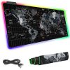 Nagy méretű egérpad LED RGB háttérvilágítással 90x40 cm, időzónák mintával