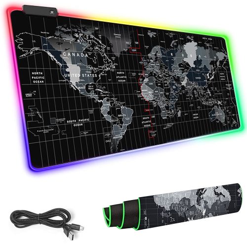 Egérpad led háttérvilágítással 90 x 40 cm