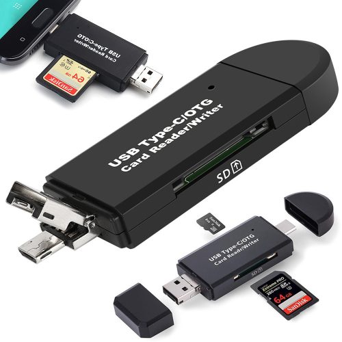 Sd kártyaolvasó microsd tf usb usb-c micro usb 3w1