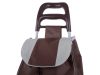 Fémvázas bevásárlókocsi összecsukható kivitelben kerekekkel 30L – Barna/Szürke