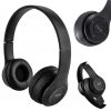 P47 Vezeték nélküli fejhallgató bluetooth mikrofon mp3, fekete