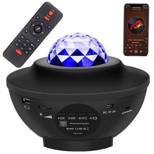 Csillag kivetítő led éjszakai fény rgb + távirányító