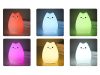 Led éjszakai fény gyerekeknek rgb macska érintő lámpa