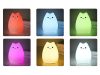 Szilikon Led RGB éjszakai fény gyerekeknek, érintő lámpa, macska