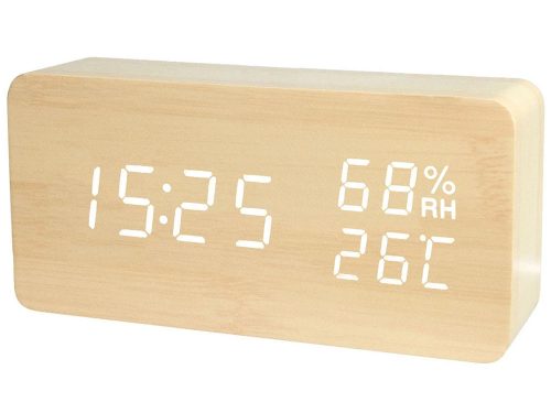 Elektronikus ébresztőóra hőmérő higrométer usb-vel