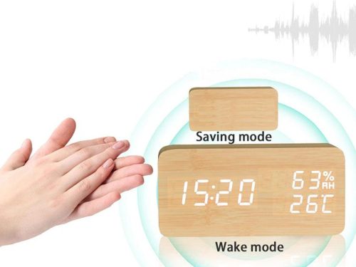 Elektronikus ébresztőóra hőmérő higrométer usb-vel
