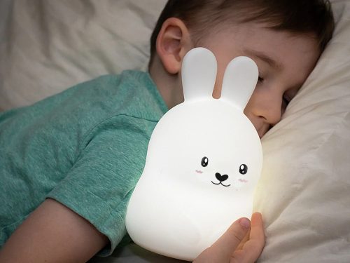 LED rgb színes gyerek éjjeli lámpa nyuszi távirányítóval, érintő funkcióval