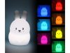 Gyermek éjszakai fény led nyuszi érintő lámpa rgb távirányítóval