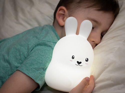 Gyermek éjszakai fény led nyúl érintés rgb távirányítóval