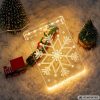 LED Ólomüveg 3D hópihe Karácsonyi ablak dekoráció