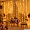 LED Fényfüggöny 3x3 m távirányítóval – Meleg Fehér, USB