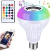Led RGB színes villanykörte bluetooth-al hangszóróval, távirányítóval