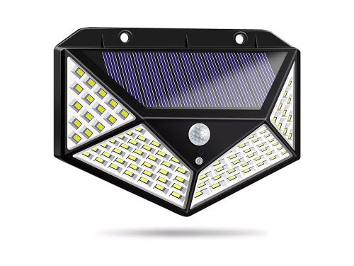 Napelemes lámpa 100 led szürkületi mozgásérzékelővel